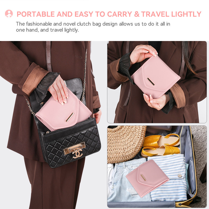 Faltbare Schmuck-Speicher-Taschen-Kasten-Mini Travel Organizer Jewellery Roll-Tasche 14.5x3x15cm