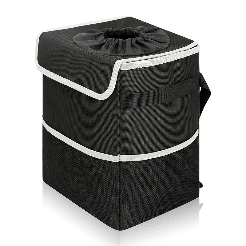Abfall-Auto-Organisator-Bags Black Hanging-Leck-Beweis-Abfalleimer-Deckel-Abfall 8.4x7.4x10.4“
