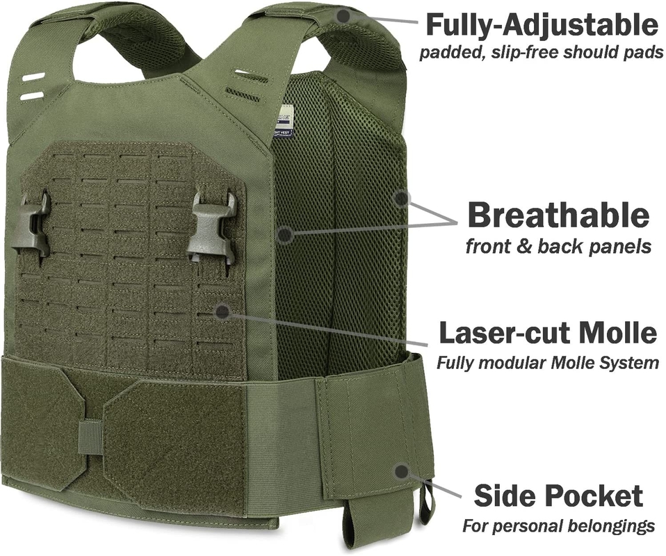 Kojote-Browns 1000D Nylon-Cordura belastetes Westen-Training 11x14 Krafttraining“