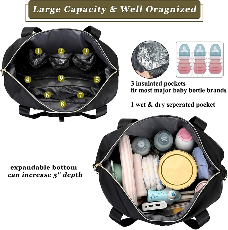 Weiche nette Windel Tote Bags Small Insulated Bottle steckt für neugeborenes personifiziert ein