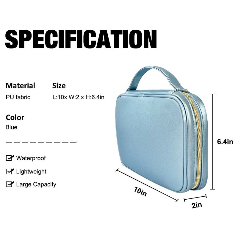 Kleiner Faux-lederner Reise-Schmuck-Kasten-Kasten-Organisator Travel Portable 10x6.4x2“