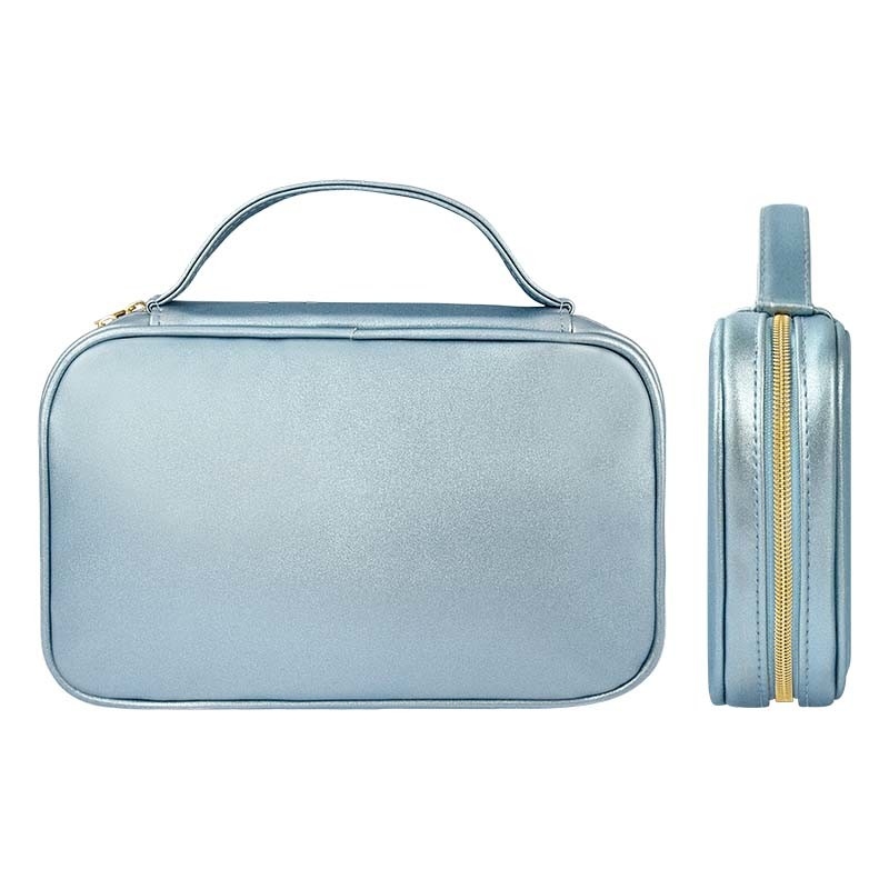 Kleiner Faux-lederner Reise-Schmuck-Kasten-Kasten-Organisator Travel Portable 10x6.4x2“
