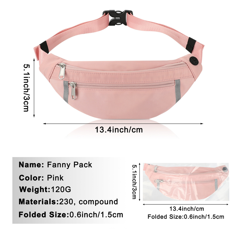 Schulter-Geldbörse Fanny Pink Pouch Waist Bag, die quer- Körper für Frauen 12.8X9.6 wandert“