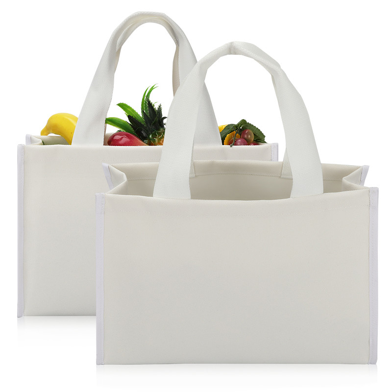 Segeltuch Tote Bag Eco Friendly Shopping sackt Kleinstarke Hochleistungsunterseite 4x4x10“ ein