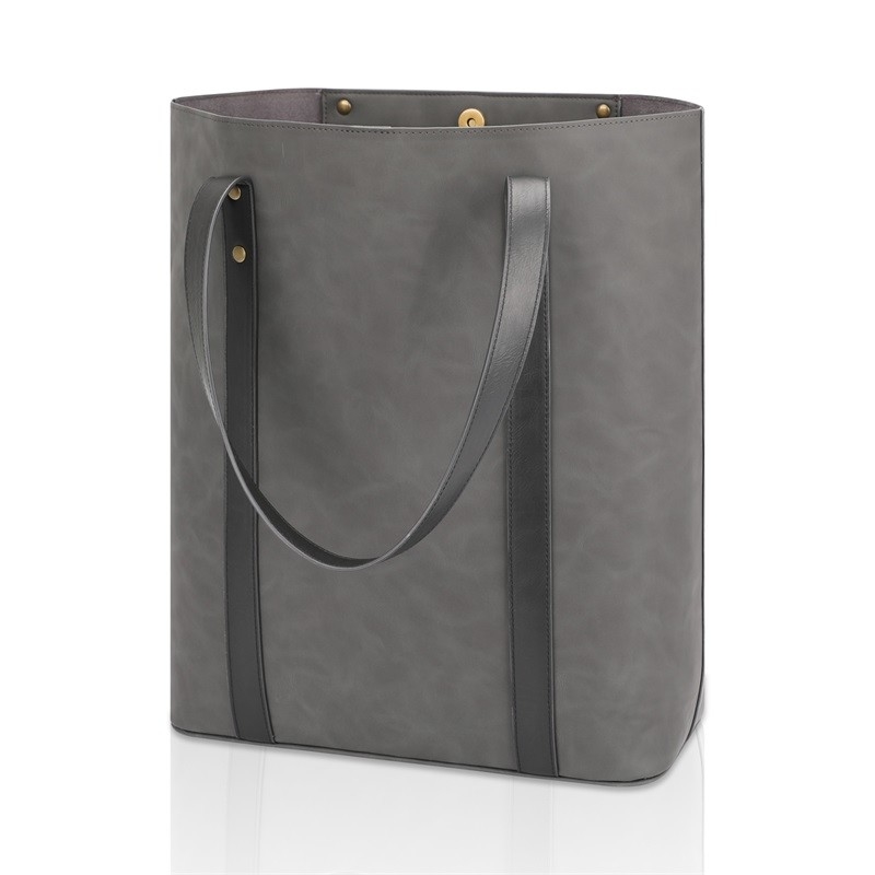Druck freundliche Einkaufstasche-kundenspezifischen Reißverschluss-Taschen-Leder-Käufer-Totalisator 13X5X15 Eco“