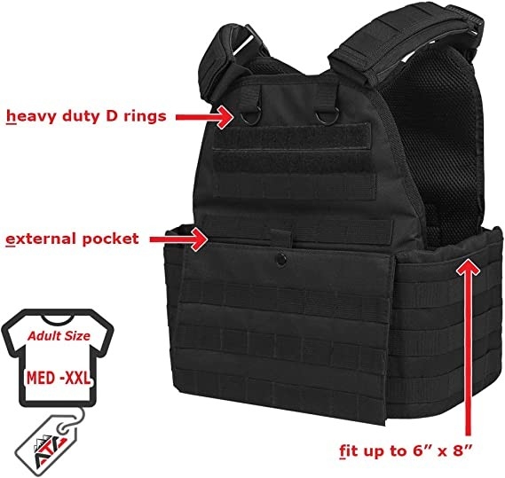 Schnelle Freigabe Platten-Fördermaschinen-taktische Weste Molle mit Masche 34