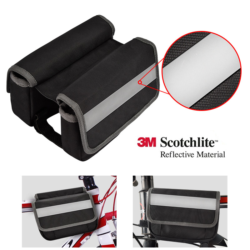 Große Telefon-Fahrrad-Taschen-wasserdichte Rückseite unter Reflektorstreifen-Beutel Seats für das Radfahren von 7X6X5“