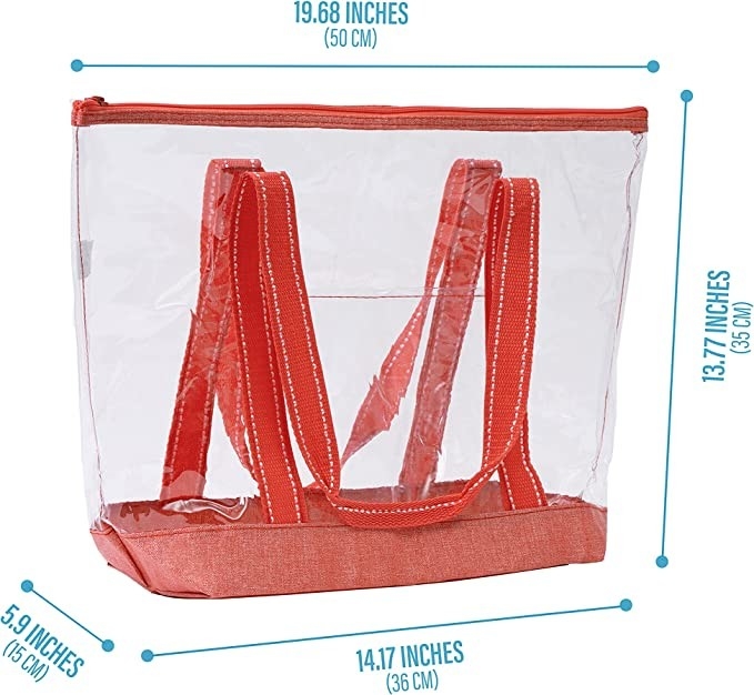 Freundliche Einkaufstaschen 14 Zoll Eco mit Logo Pvc Clear Tote Bag-Stadions-Pool im Freien