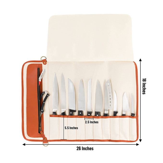 Taschen-Messer-Speicher-Taschen-strenger Vegetarier überziehen die Fördermaschine 17x7.5x1.5 der kleinen Chefs“ mit Leder