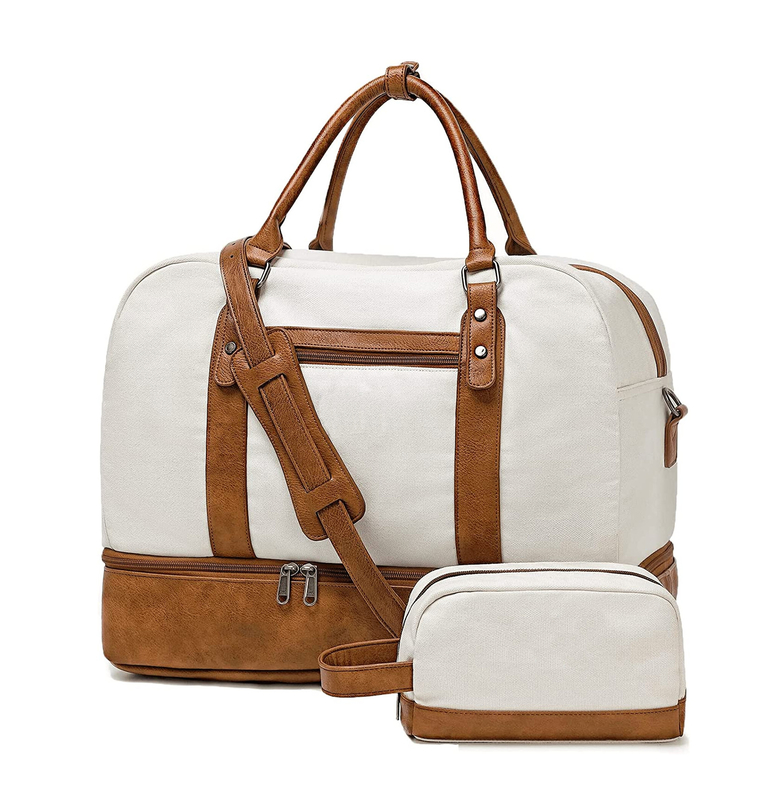 Stilvolle Düffel-Reise bauscht sich mit Zoll 19.7x9.8x14.6 des Laptop-Fach-Toilettenartikel-19“