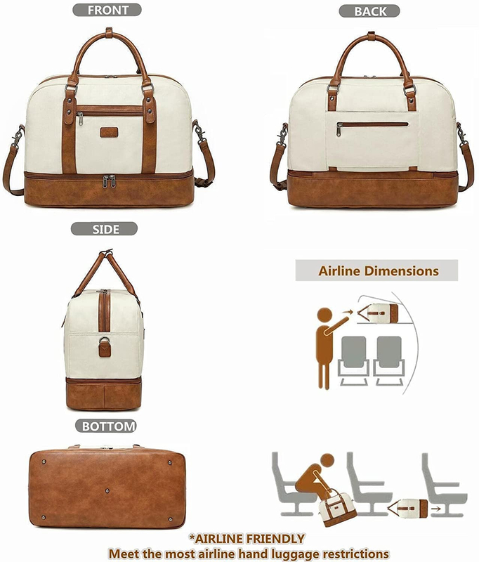 Stilvolle Düffel-Reise bauscht sich mit Zoll 19.7x9.8x14.6 des Laptop-Fach-Toilettenartikel-19“