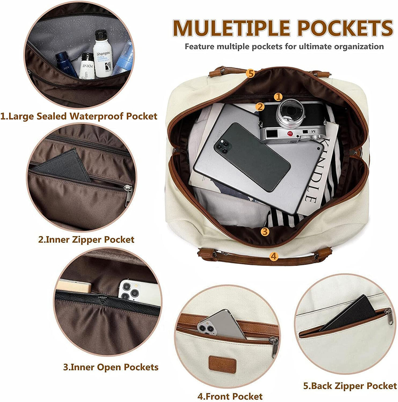 Stilvolle Düffel-Reise bauscht sich mit Zoll 19.7x9.8x14.6 des Laptop-Fach-Toilettenartikel-19“