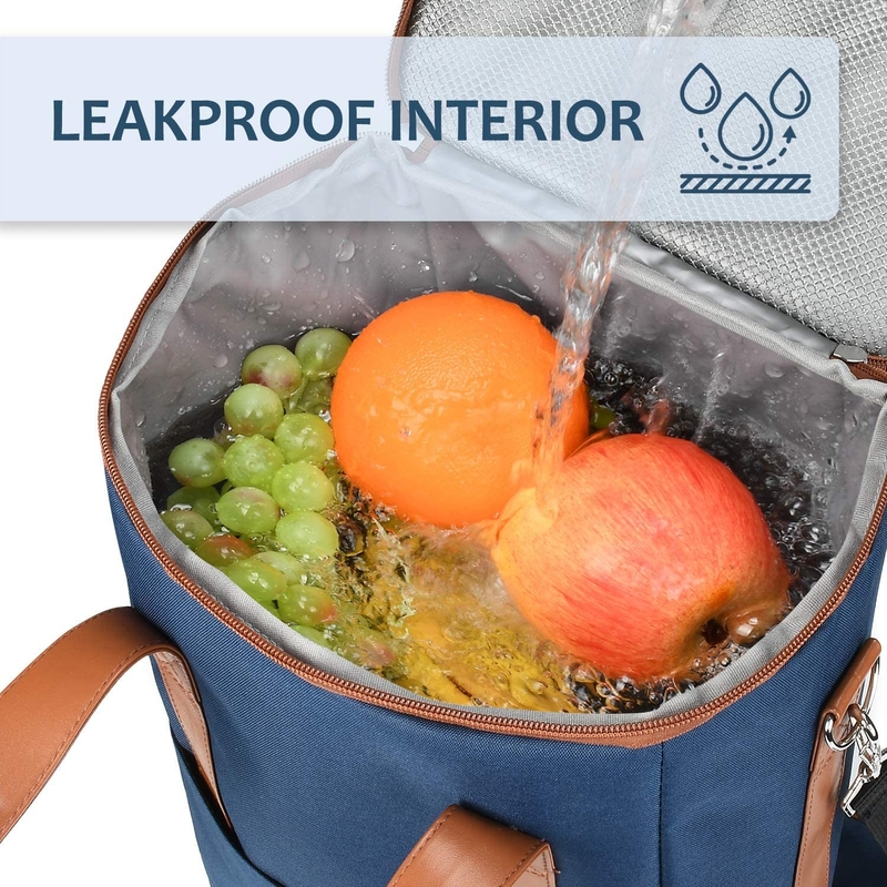 XL isolierte Kühltasche-Beutel für Flaschen 8.6X7.1X12.5 des Lebensmittelgeschäft-Wein-6“