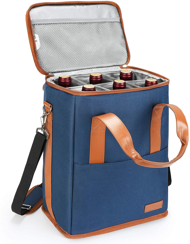 XL isolierte Kühltasche-Beutel für Flaschen 8.6X7.1X12.5 des Lebensmittelgeschäft-Wein-6“