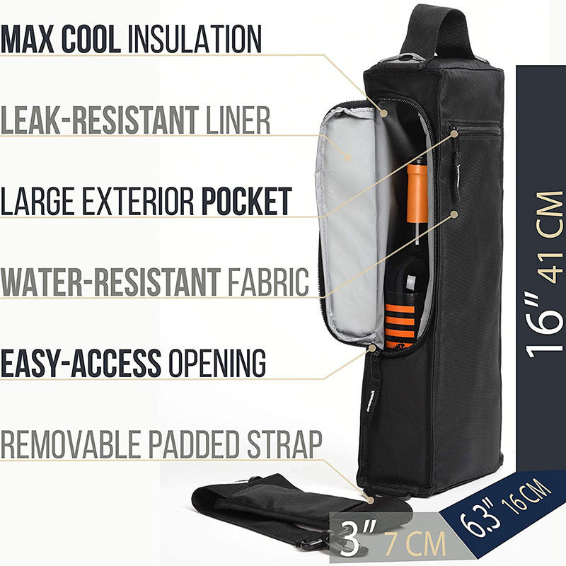 Wasserdichte Isolierte Weinkühltasche Custom Logo Portable Soft 6 Dosen Golf 6.3x3x16inches