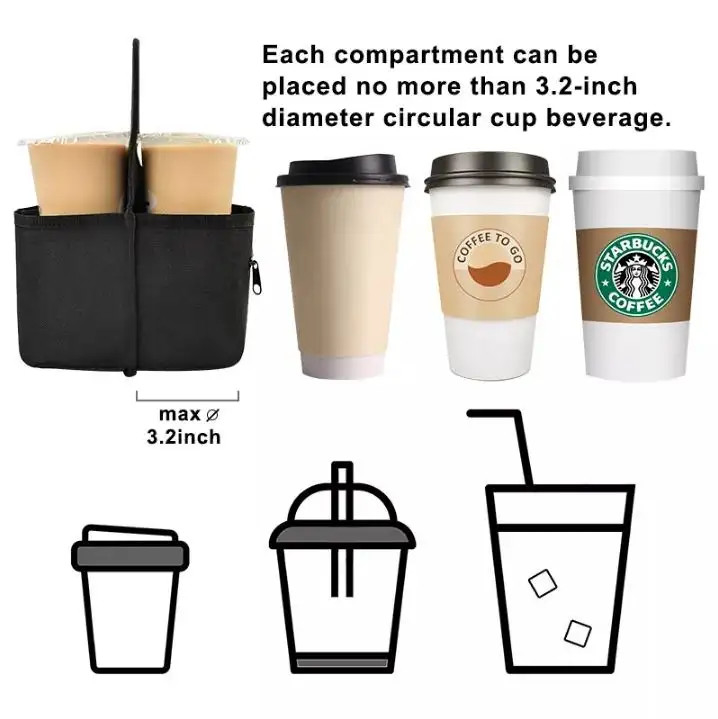 Portable Tote Storage Kaffeebeutel, 10 * 7 Zoll Kaffeetaschenhüllen