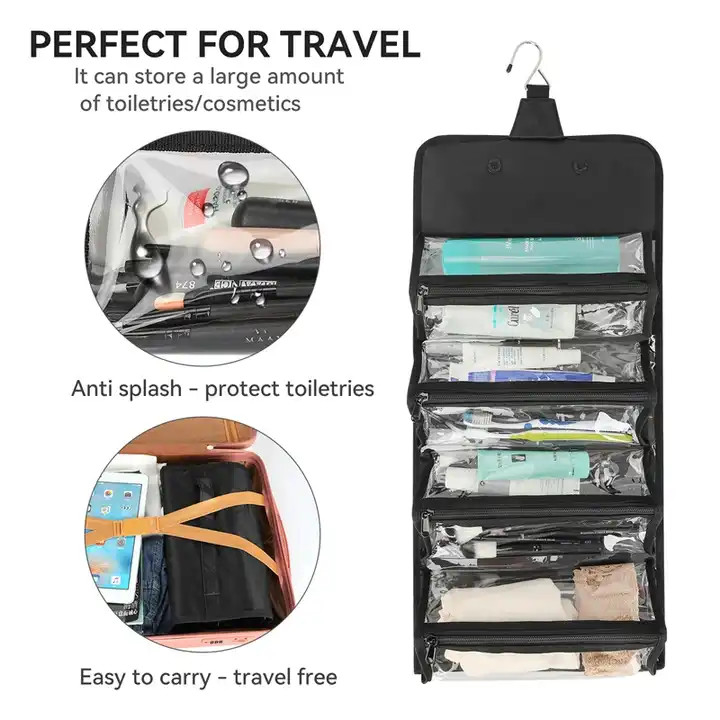Elegante PVC-Hängende Waschtasche 28*13,5*13,5cm Für Männer Toilettentechnik
