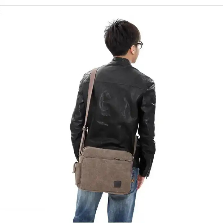 Tragbare Leinwand Offset Druck Crossbody Messenger Tasche Frauen 13,8 X 4 X 10,8 Zoll