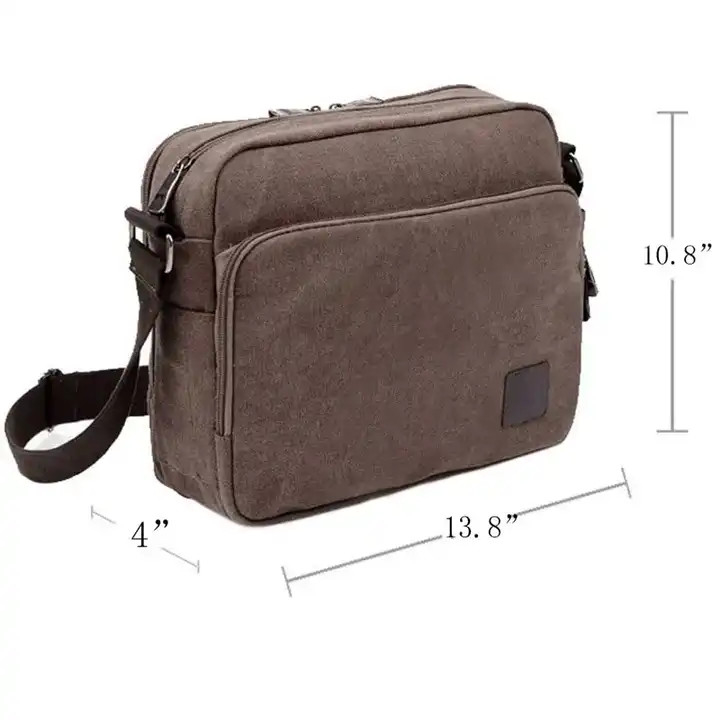 Tragbare Leinwand Offset Druck Crossbody Messenger Tasche Frauen 13,8 X 4 X 10,8 Zoll