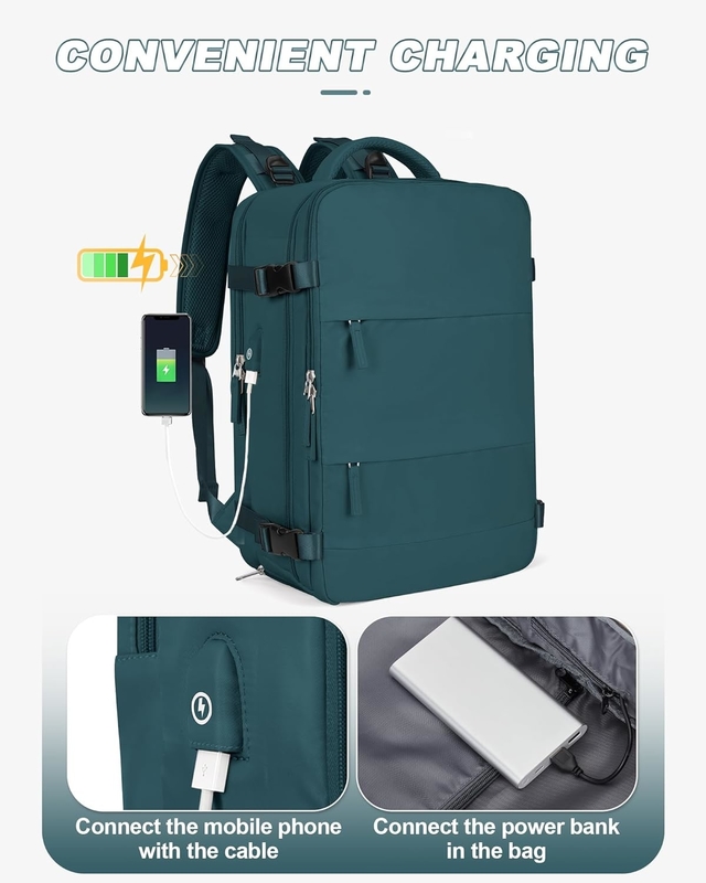 Wasserdichte Fluggesellschaft zugelassen Tragen Sie einen Laptop Hochschule Wandern Reisen Rucksack mit Schuhfach für Frauen Männer