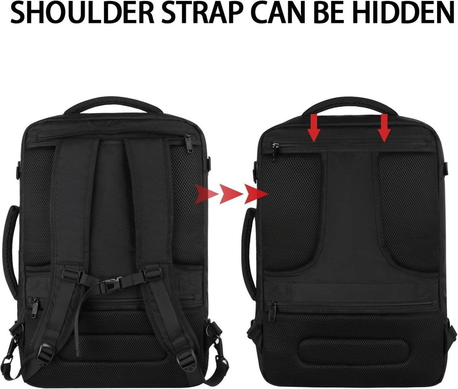 Schwarz 40L Erweiterbare Handgepäcktasche Fluggenehmigte Outdoor-Tasche