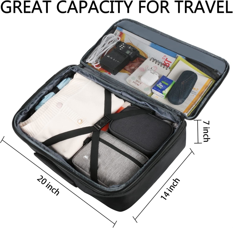 Schwarz 40L Erweiterbare Handgepäcktasche Fluggenehmigte Outdoor-Tasche