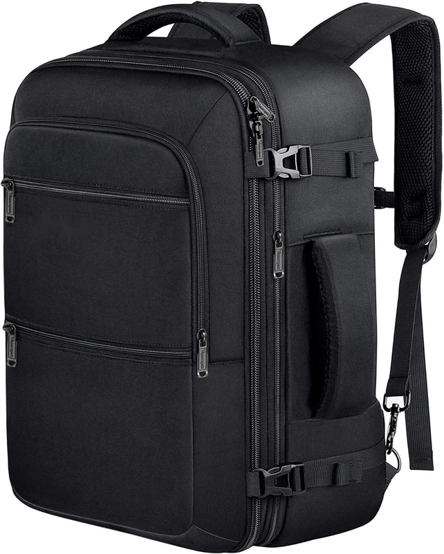 Schwarz 40L Erweiterbare Handgepäcktasche Fluggenehmigte Outdoor-Tasche