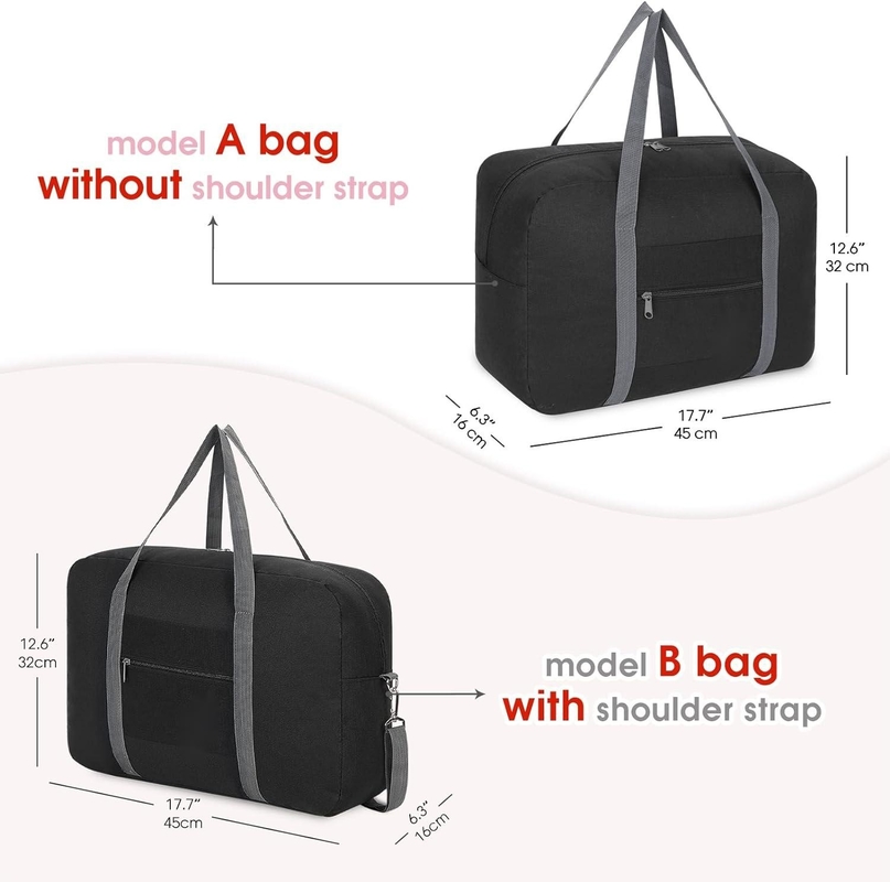 Großer Flugzeuguntersitz Klappbare Gepäcktasche Duffel-Reisetasche für Frauen