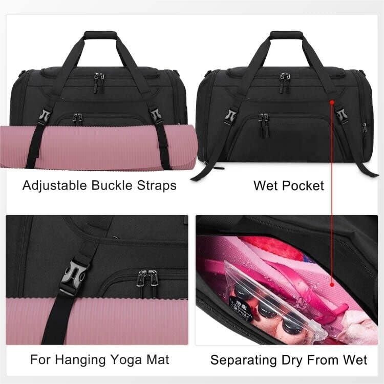 Großes Wochenende Übernachtung Wasserdicht hochwertiges Duffle Fitnessstudio Sport Toilettenartikel Reisetasche mit Schuhfach