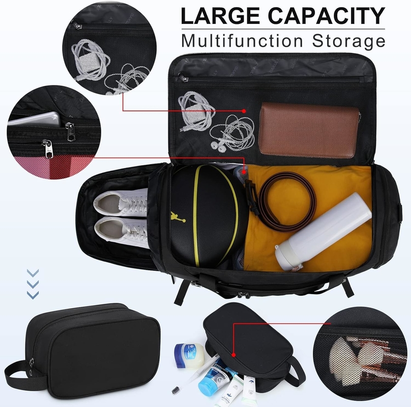 Großes Wochenende Übernachtung Wasserdicht hochwertiges Duffle Fitnessstudio Sport Toilettenartikel Reisetasche mit Schuhfach