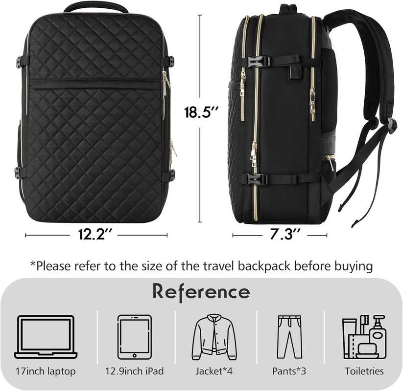 Große Fluggenehmigung Wasserdichte Anti-Diebstahl-Fahrtasche 17 Zoll Laptop mit USB-Ladestation