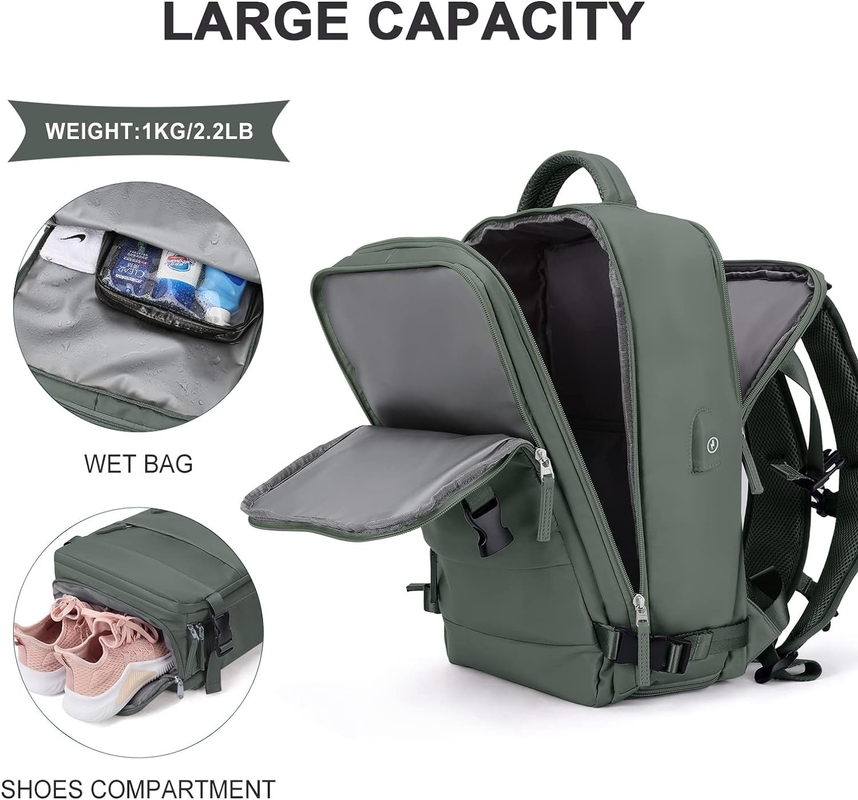 Großes Handgepäck für den Außenbereich Wasserdicht Wandersport Gelegenheits-Tagesack Reisetasche mit unabhängigem Schuhfach