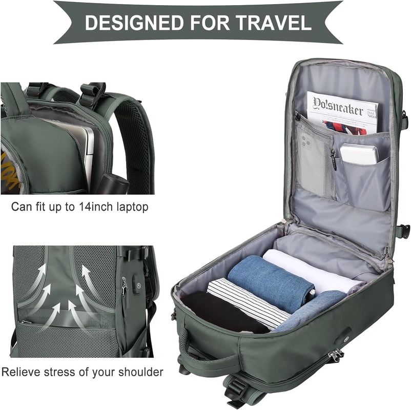 Großes Handgepäck für den Außenbereich Wasserdicht Wandersport Gelegenheits-Tagesack Reisetasche mit unabhängigem Schuhfach
