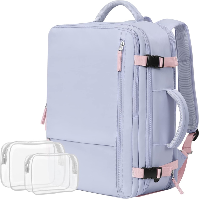 Purpur 17,3 Zoll Laptop Fluggesellschaft zugelassen Gepäck als persönliche Gegenstände tragen Wochenende Wandern Reisetasche für Frauen