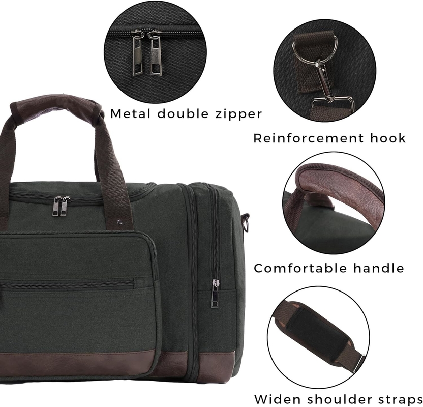 Großkapazität Reisetasche Wochenende Bequem mitzunehmen Gepäck Männer Duffel Leinwand Crossbody Reisetasche