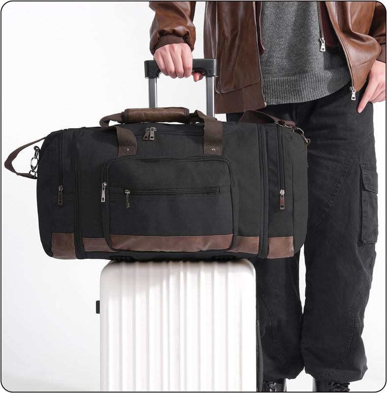 Großkapazität Reisetasche Wochenende Bequem mitzunehmen Gepäck Männer Duffel Leinwand Crossbody Reisetasche