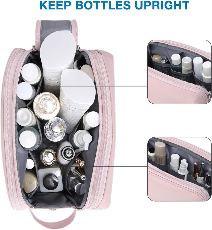 Pink Dopp Kit Wasserdichtes Rasieren Kosmetik Make-up Maßgeschneiderte Reisetasche Für Frauen
