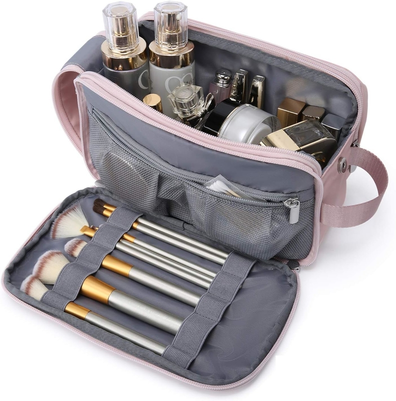 Pink Dopp Kit Wasserdichtes Rasieren Kosmetik Make-up Maßgeschneiderte Reisetasche Für Frauen