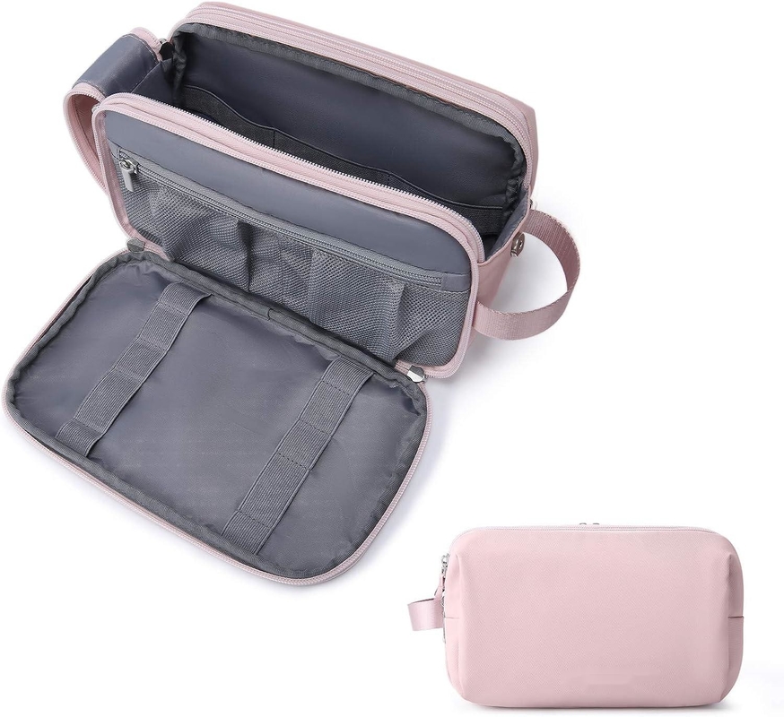 Pink Dopp Kit Wasserdichtes Rasieren Kosmetik Make-up Maßgeschneiderte Reisetasche Für Frauen