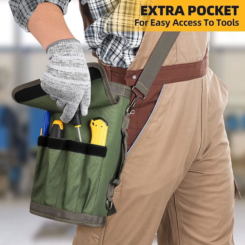 Grüne Wasserdichte Schwerlast-Portable Tool Roll Up Tasche Trennbarer Reißverschluss Tasche für Männer Frauen