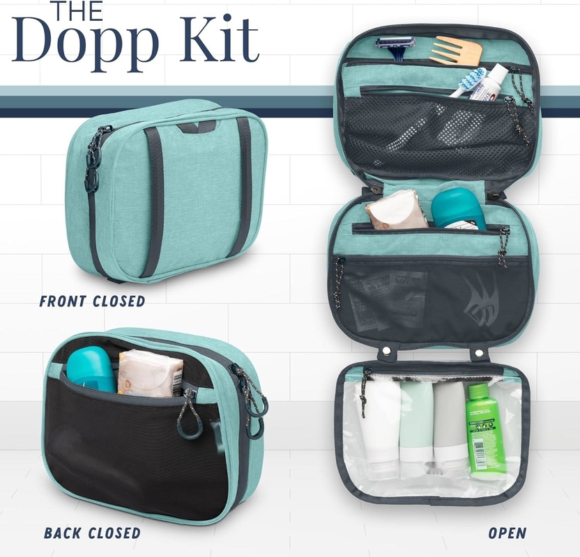 Ultraleichtes Zubehör Hängender Organisator Tasche Staub-Teal Make-up Custom Reisetasche mit Pinselhalter