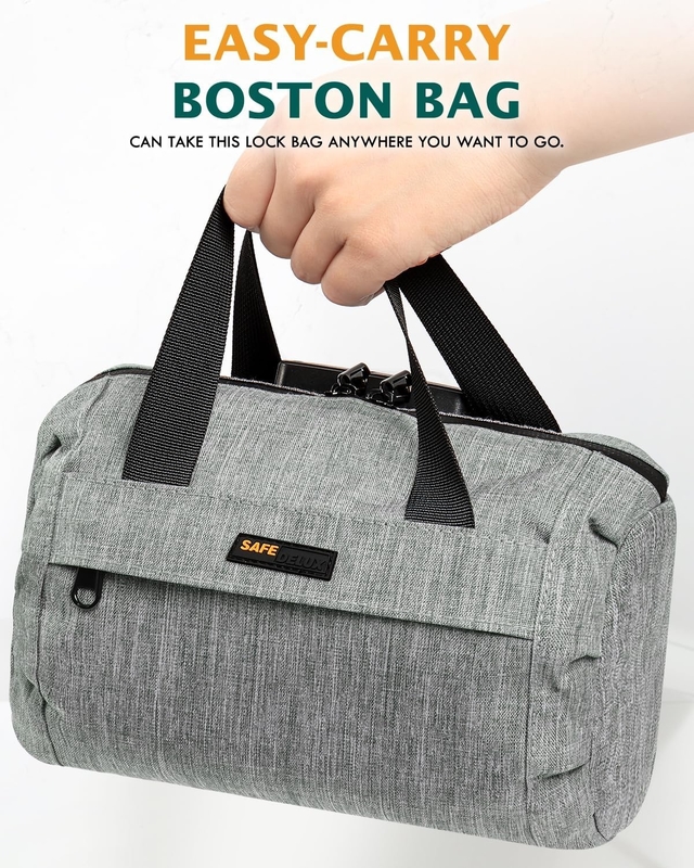 Großartige Geschenke Kohlenstoff ausgekleidete Behälter Aktivkohle Boston benutzerdefinierte Reise Geruchssicherung Tasche mit Kombinationsschloss