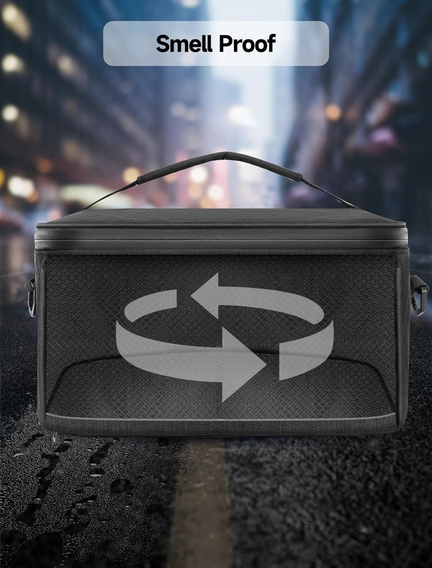 Großkapazität Portable Langlebiger Geruch Custom Reise Geruch Proof Tasche mit abnehmbaren Schultergürtel entfernbaren Trennern