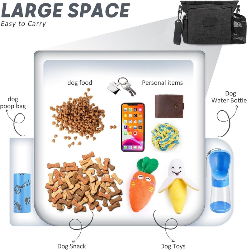 Portable Walking Fanny Pack eingebaute Kacke mit mehreren Taschen verstellbarer Schultergurt