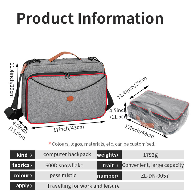 2024 Neue Wasserdichte Computer Laptop Custom Reisetasche mit Schultergurt für Männer Frauen