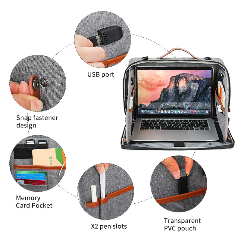 2024 Neue Wasserdichte Computer Laptop Custom Reisetasche mit Schultergurt für Männer Frauen