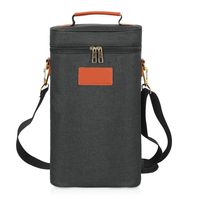 Leckdicht, isoliert, gepolstert, 2 Flaschen, Geschenk-Tote-Träger, eigene Reisetasche mit Schultergurt