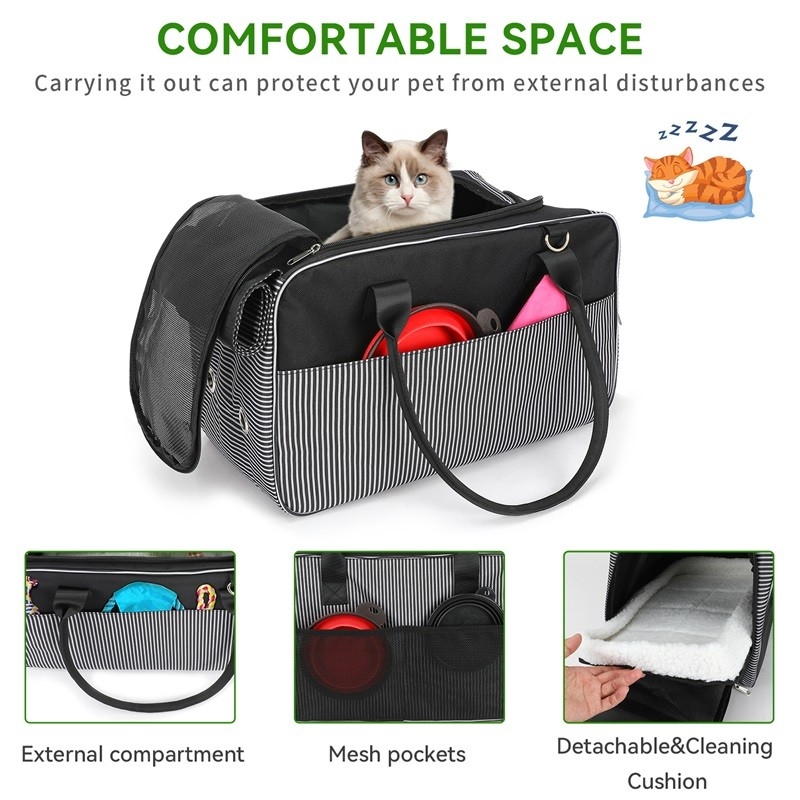 Fluggesellschaft zugelassen Atemnetz Portable Welpe Katze Hund Poop Bag Dispenser benutzerdefinierte Reise Haustier Tasche