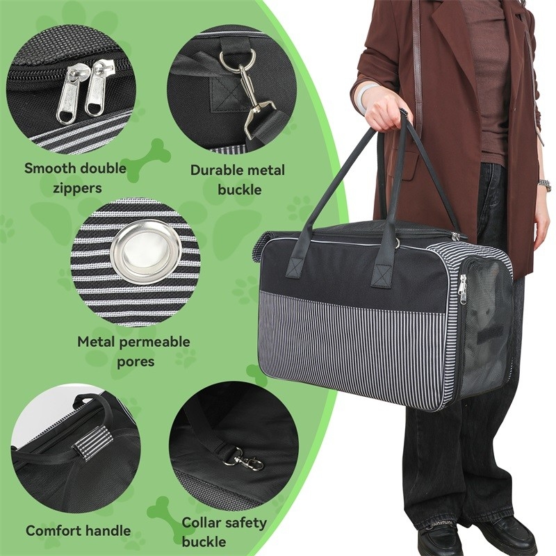 Fluggesellschaft zugelassen Atemnetz Portable Welpe Katze Hund Poop Bag Dispenser benutzerdefinierte Reise Haustier Tasche