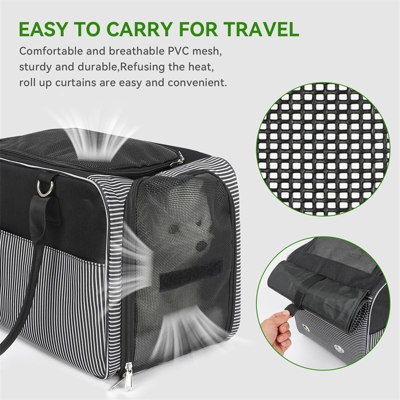 Fluggesellschaft zugelassen Atemnetz Portable Welpe Katze Hund Poop Bag Dispenser benutzerdefinierte Reise Haustier Tasche